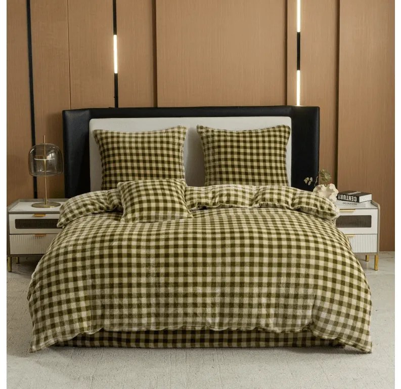 Mikroplyšové obliečky KELVIO zelené Rozmer obliečky: 70 x 90 cm | 140 x 200 cm