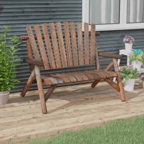 vidaXL 2-miestna záhradná lavica 119x85x98 cm masívny smrek-