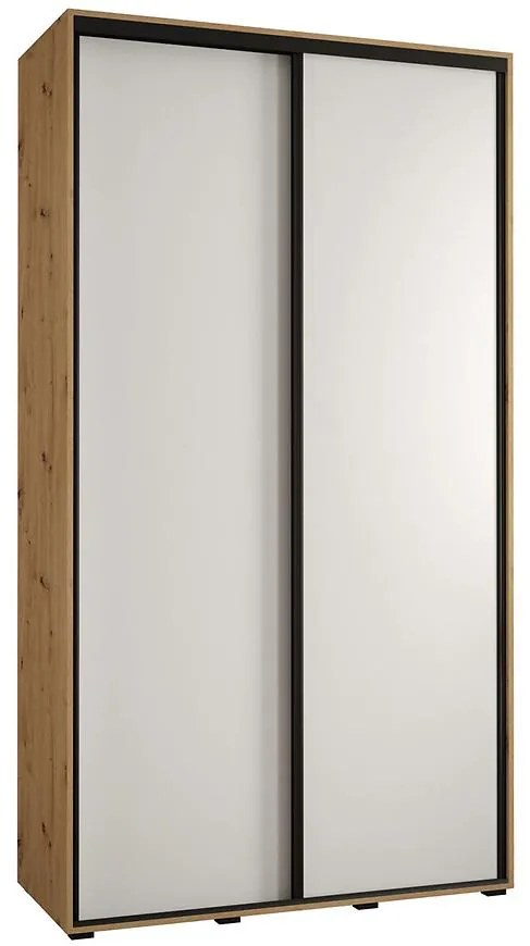 Skriňa 45 Canaris 1 140 artisan/biela/čierna