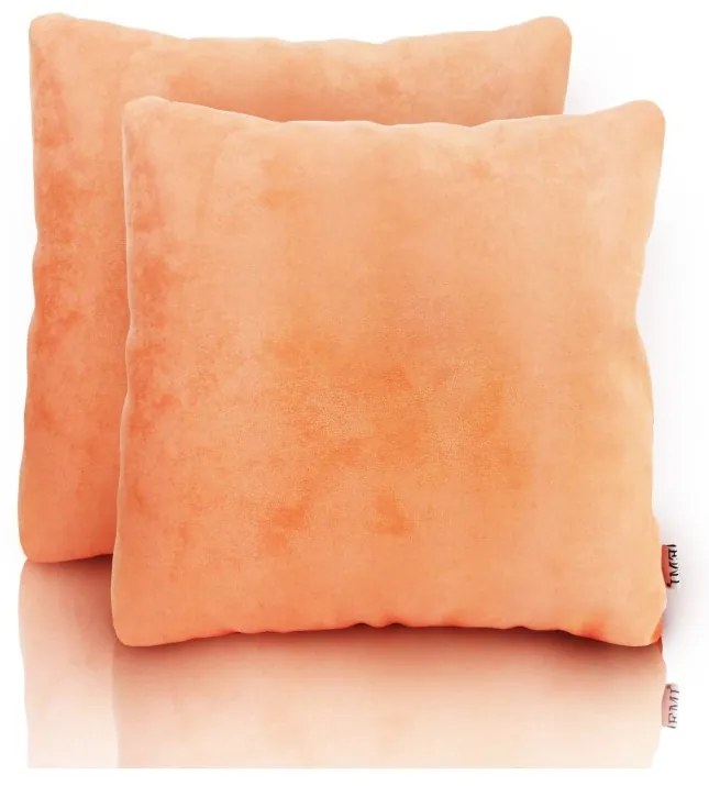 Vankúš svetlooranžový semiš EMI, Vankúš 40x40 cm
