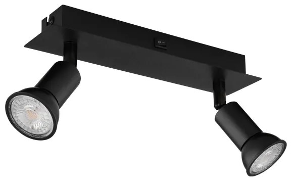 Globo 57998-2 - Bodové svietidlo DREW 2xGU10/35W/230V čierna