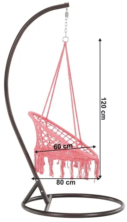 Kondela Závesné kreslo, ružová, AMADO 2 NEW