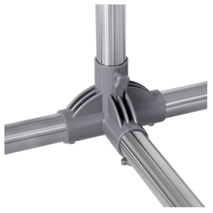 Stojan na oblečenie dvojstupňový JASON 93x49x113-198cm, strieborná SongmicsHome