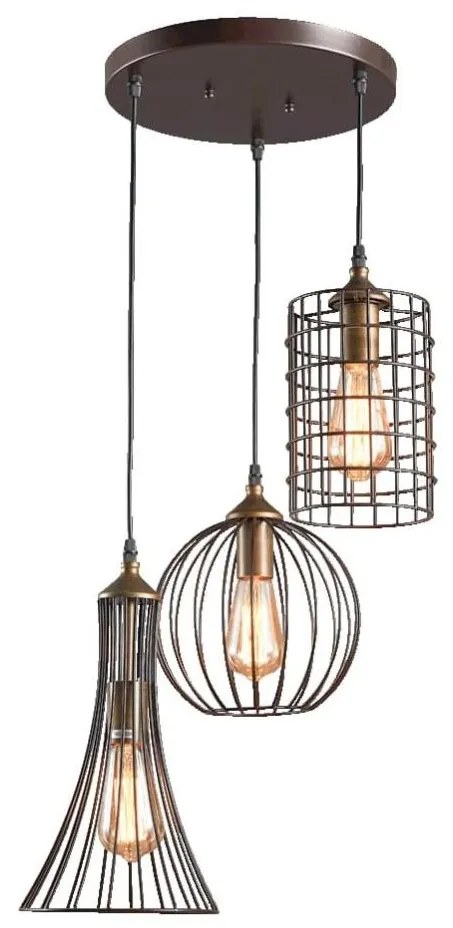 Luxera 46073 - Luster na lanku TRION 3xE27/60W/230V 46073