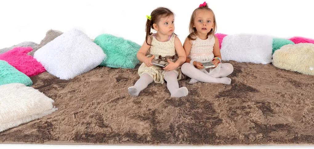 Detský plyšový koberec mocca (Detský koberec Vesardi KIDS)