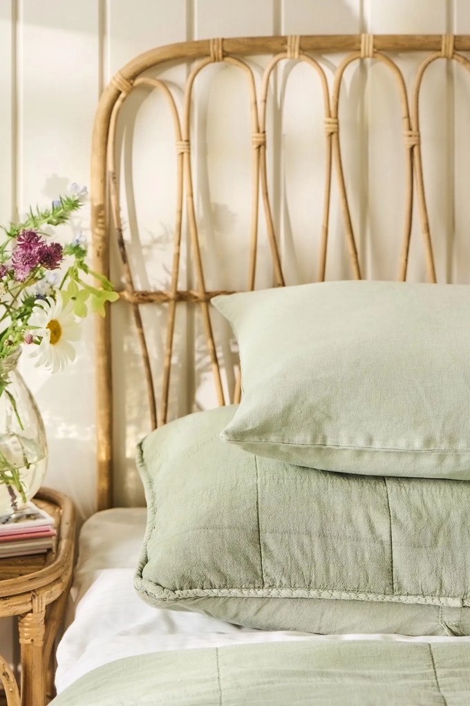 Ib Laursen Prešívaný poťah na vankúš Pistachio 50 × 90 cm