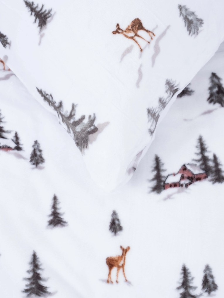 Obliečka na vankúš mikroplyš Exclusive 40 × 40 cm - Zimný les