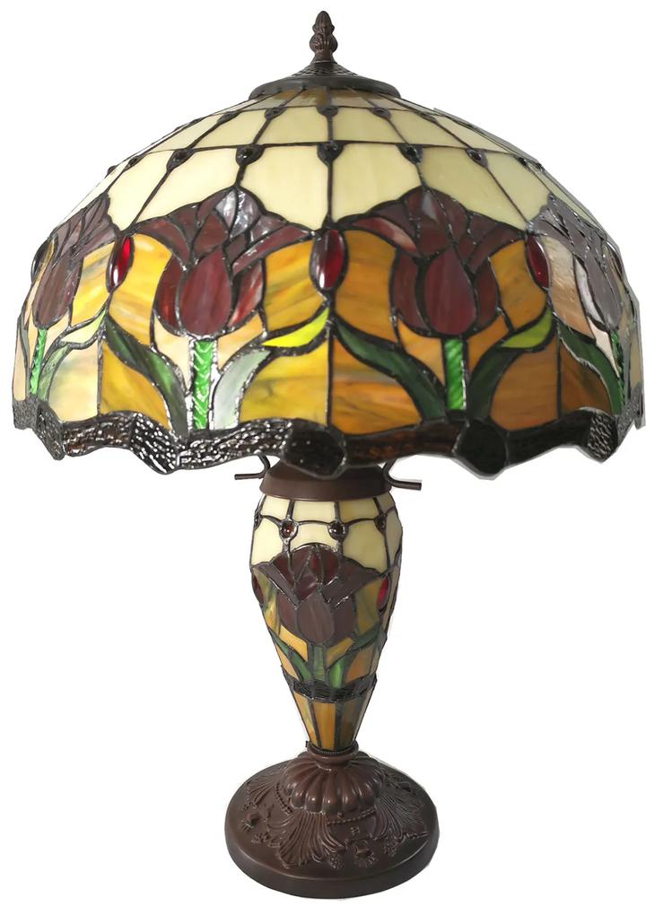Vitráž Tiffany lampa TULIPÁN Ø41*57
