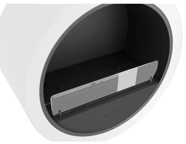 InFire - Nástenný BIO krb pr. 70 cm biela