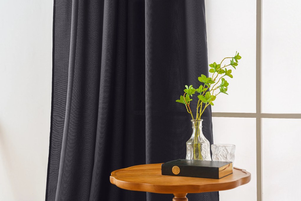 Záves OXFORD LIGHT 140x250 cm, tmavosivý Zavesenie: Riasiaca páska