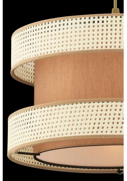 Závesný luster na lanku HALO 1xE27/60W/230V hnedá/krémová