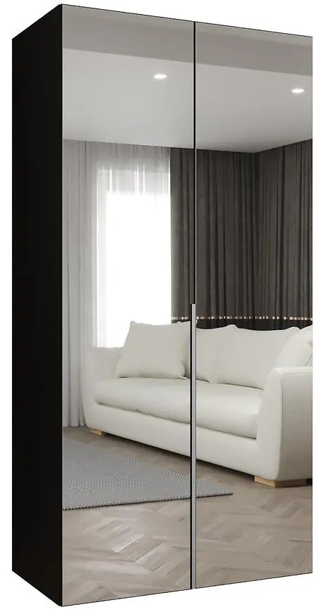 Skriňa Alicante III 100 čierna/strieborný