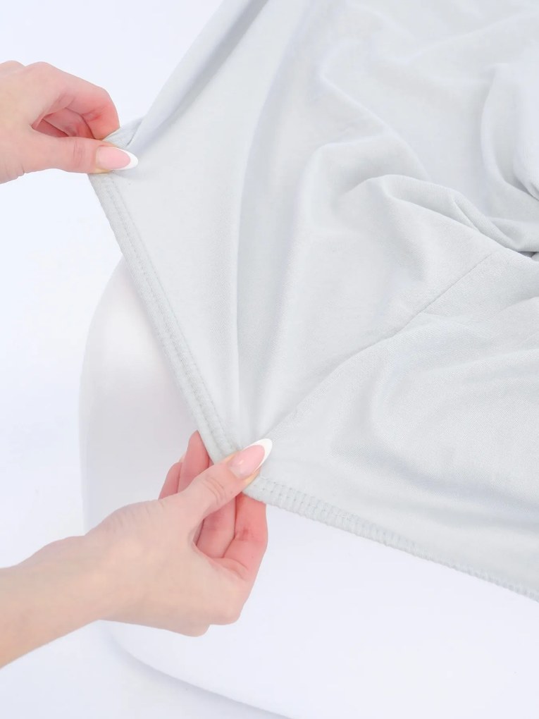 Jersey plachta do postieľky Classic 70 x 140 cm – svetlo sivá