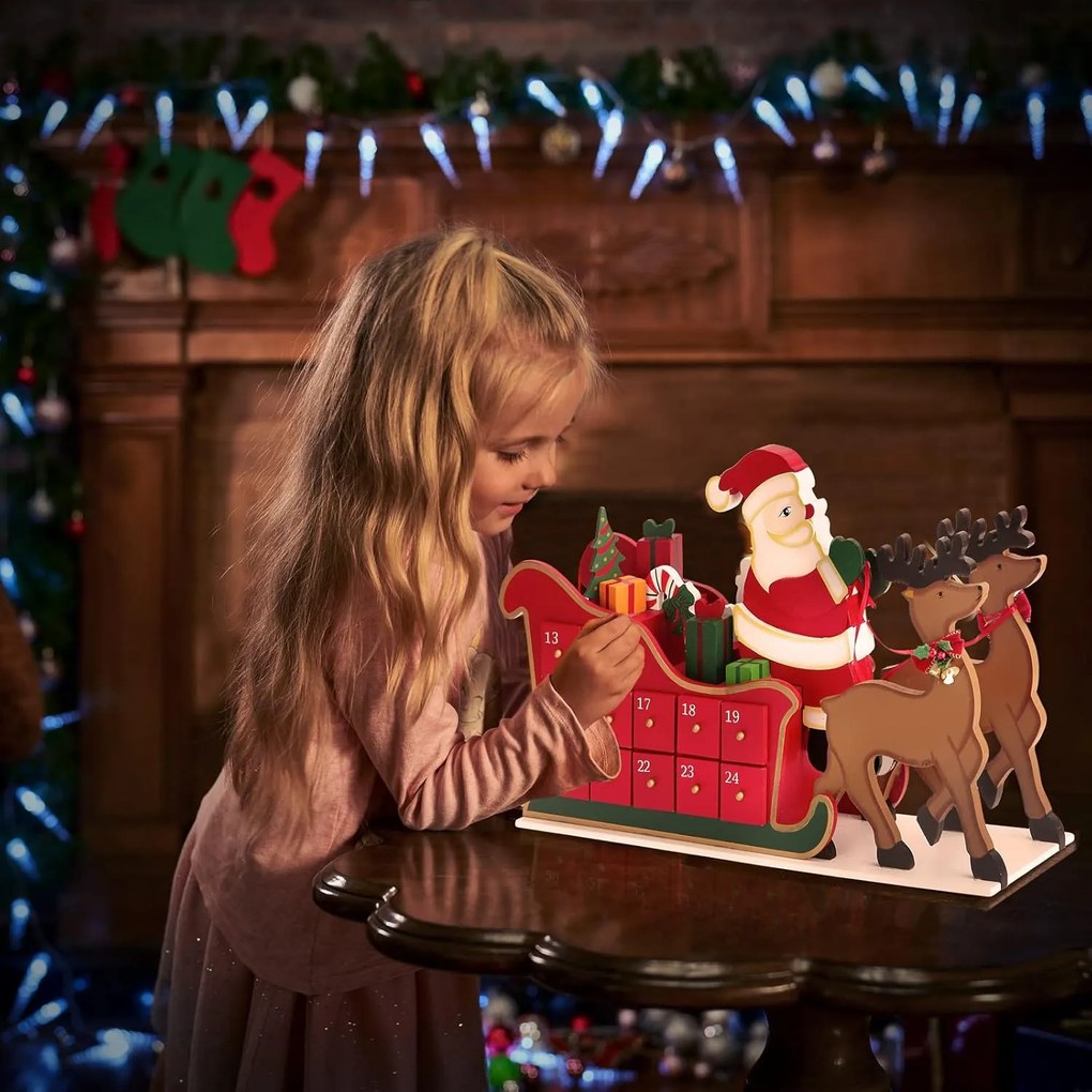 Adventný kalendár  NIKOLAS, 52x31x13cm, viacfarebná Spielwerk