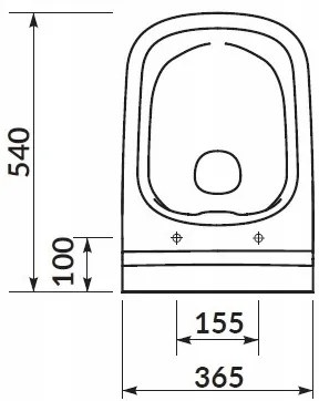 Cersanit Caspia, antibakteriálne toaletné sedátko z duroplastu, biela, K98-0145