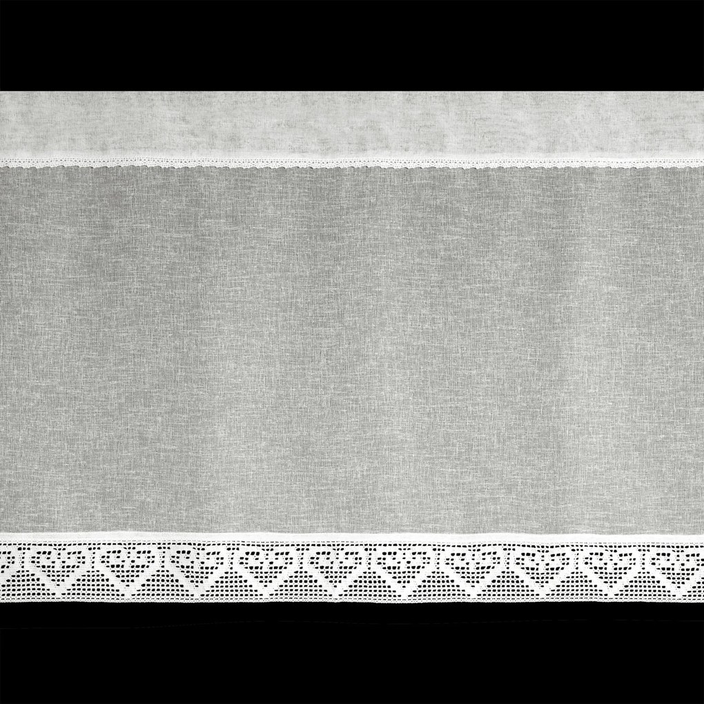 KRÁTKA ZÁCLONA NA PÁSKE GABI 150X60 CM KRÉMOVÁ