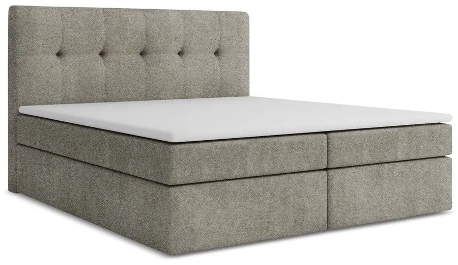 Sivá boxspring posteľ s úložným priestorom 160x200 cm Palta – Makamii