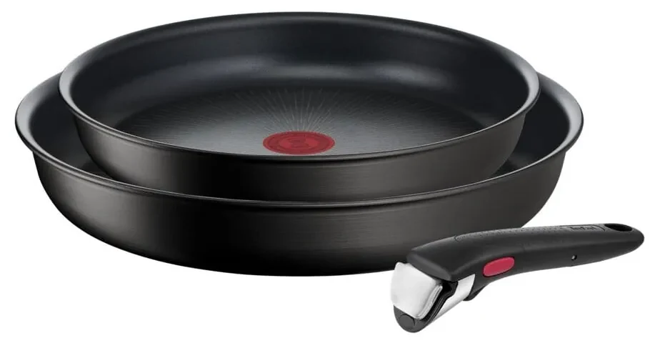 Hliníkové panvice v súprave 2 ks s nepriľnavým povrchom/s odnímateľnou rukoväťou ø 28 cm INGENIO Eco Resis L3979102 – Tefal