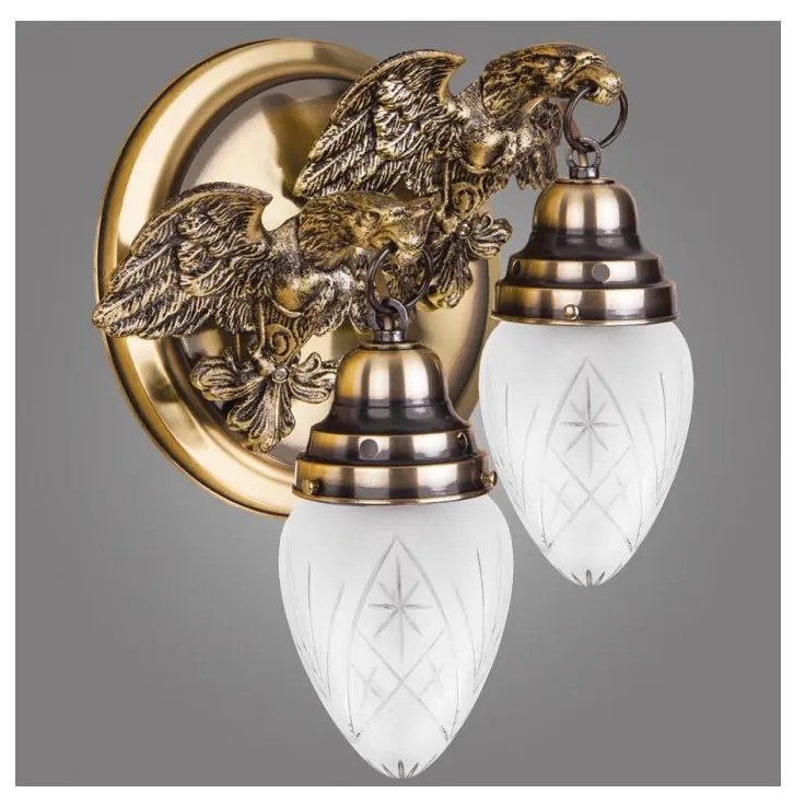 Kemar OK60/2/P - Nástenné svietidlo OURO EAGLE 2xE27/60W/230V