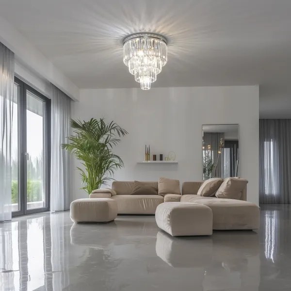 Brilagi - LED krištáľové stropné svietidlo MOZART 5xE14/40W/230V lesklý chróm