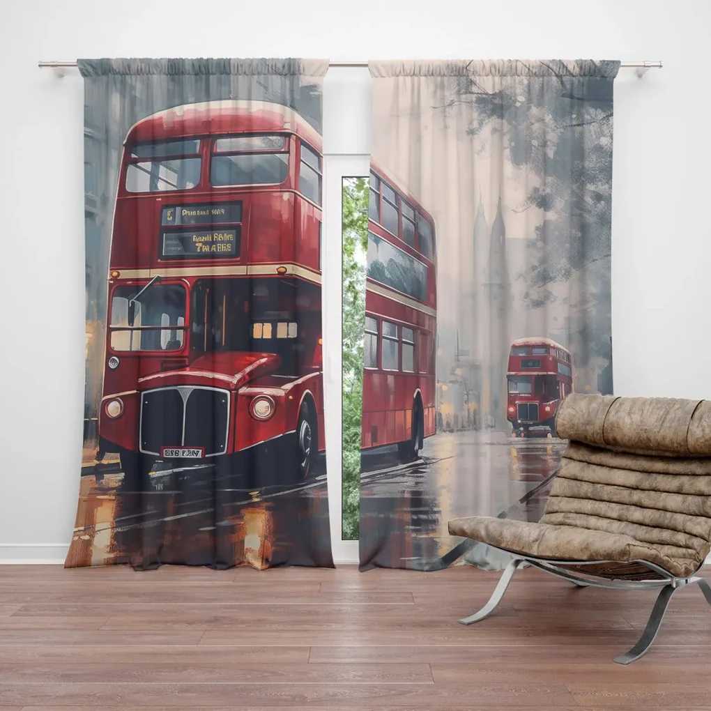 Sablio Záves Londýn Double-decker 2: 2ks 140x250cm