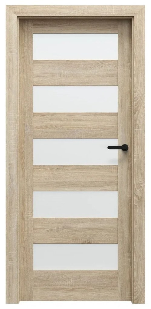 Porta doors Sonoma Interiérové dvere rámové, 80 L, 848 × 1985 mm, fólia, ľavé, Sonoma, presklené