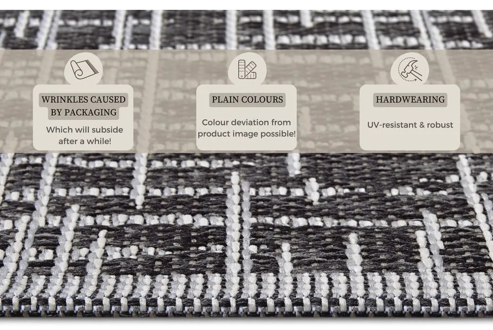 Tmavosivý vonkajší koberec 155x235 cm Clyde Telu – Hanse Home