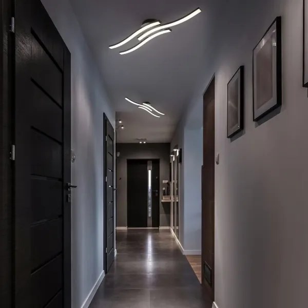 LED stropné svietidlo 3xLED/6W/230V 2700K čierne