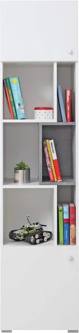 ME Regál Fabio S6 Farba: Biela/Betón