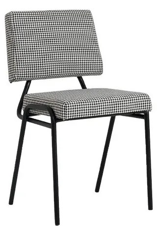 Bielo-čierna jedálenská stolička Simple - CustomForm