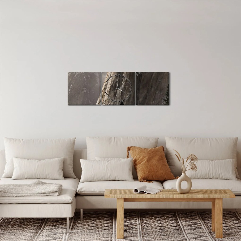 Obraz z údolia Yosemite národnej parku, USA (s hodinami) (90x30 cm)
