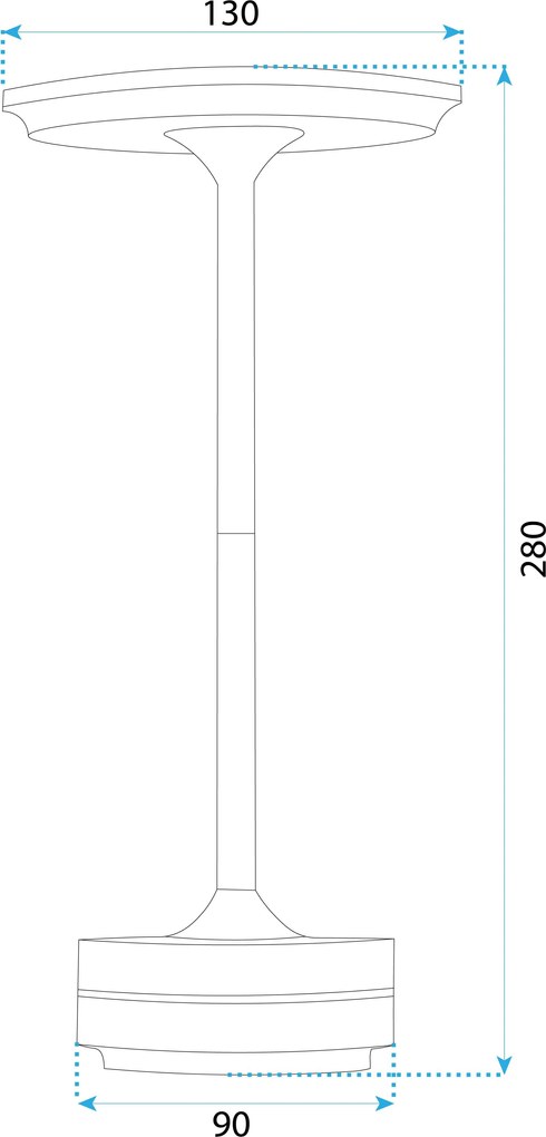 Toolight Toolight, bezdrôtová USB dotyková nočná lampa APP1371-T, čierna matná, OSW-08635