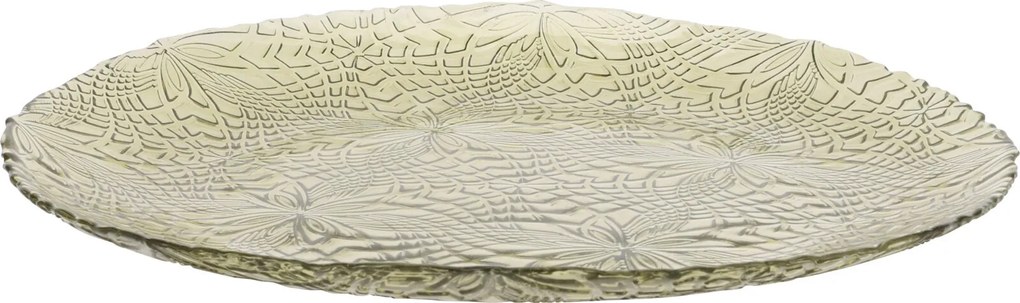 Skleněný servírovací talíř SIMPLICITY 32 cm zelený