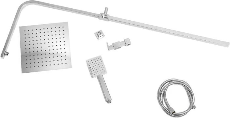 Sprchová tyč TAYLOR s ručnou a dažďovou sprchou - 25x25 cm - chrómová