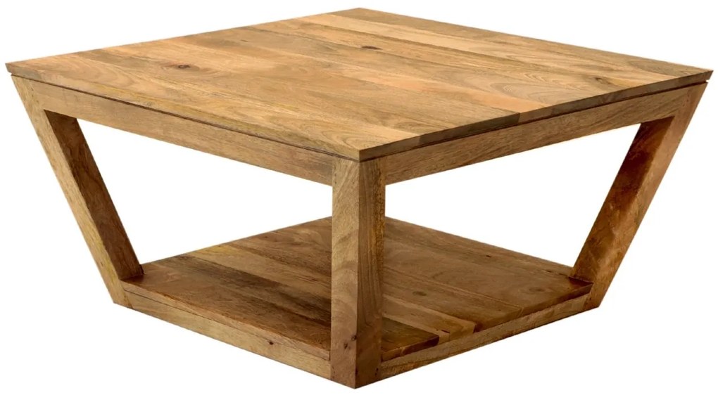 furniture-nabytek.cz - Konferenční stůl s úložným prostorem z dřeva mango 80x40x80