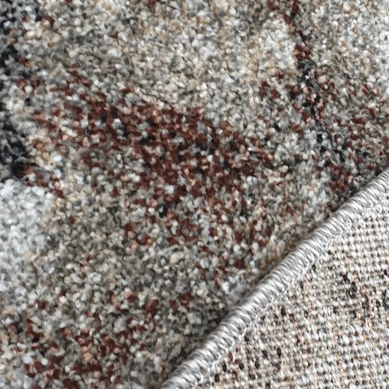 Kusový koberec Universe 841-86 grey/beige kruh, 200x200 (priemer) kruh, šedá, obývacia izba, Spoltex