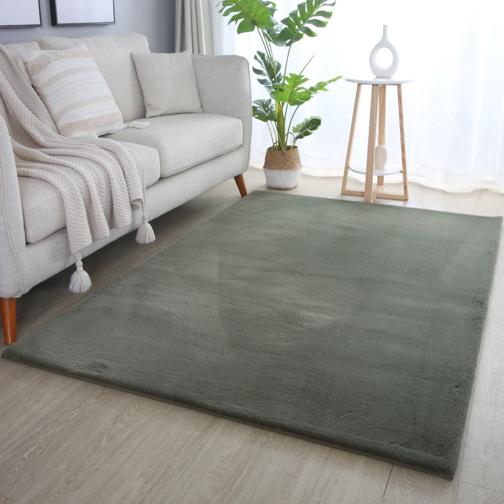 Ayyildiz, Koberec behúň Pouffy 5100 Green, 80x250, zelená, obývacia izba