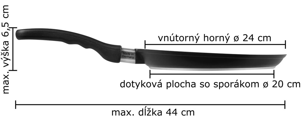 AMT Gastroguss Indukčná titánová panvica na palacinky ø 24 cm