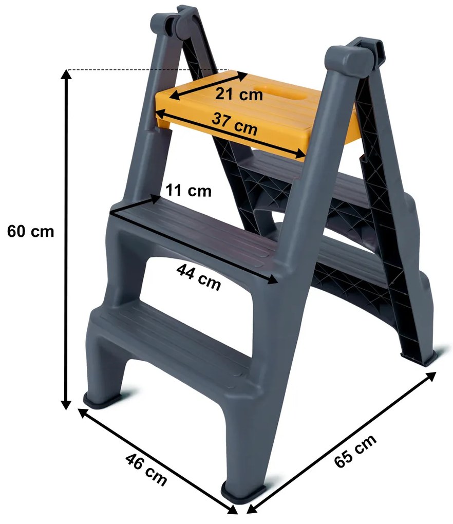 4Home Obojstranné plastové schodíky Dual, 3 stupne