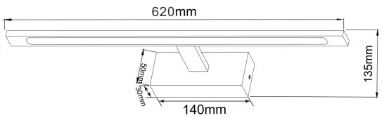 Zuma Line W89443-20W-GD - LED Osvetlenie zrkadla ALTER LED/20W/230V IP44 zlatá
