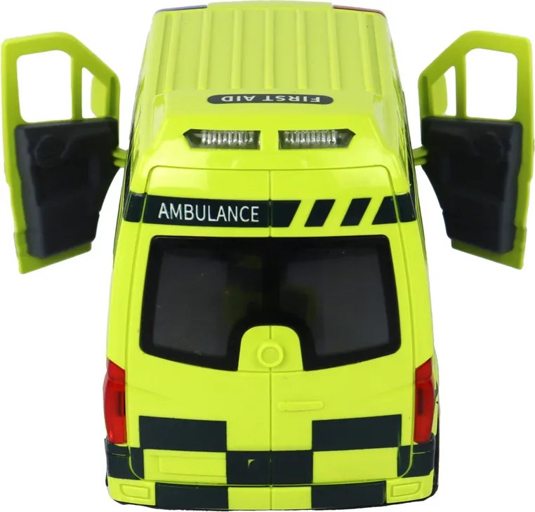 LEAN Toys Diaľkovo ovládaná žltá sanitka so svetlami