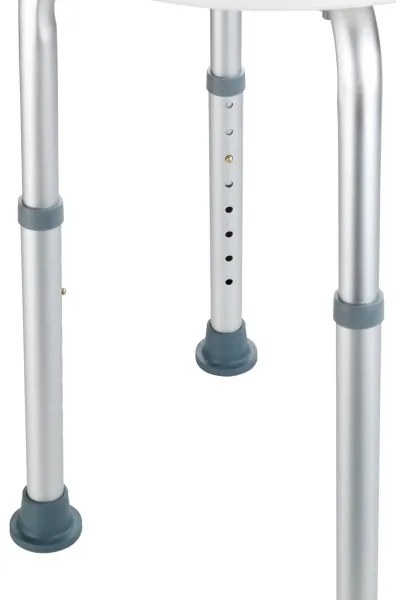 WENKO 1792921100-Stolička SECURA 45,5x45,5 cm biela/strieborná/sivá