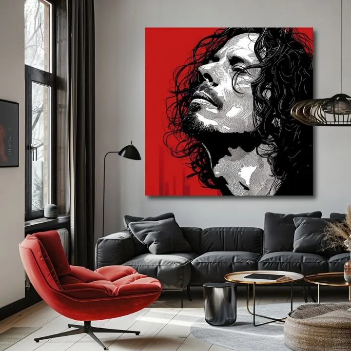 Chris Cornell obraz na plátne - Rocková vášeň
