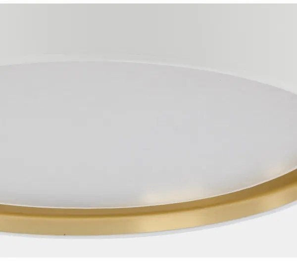 Stropné svietidlo BILBAO 4xE27/15W/230V pr. 60 cm biela/zlatá