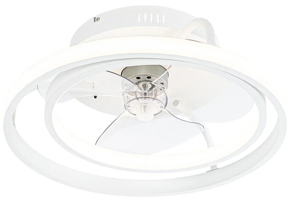 Biely stropný ventilátor vrátane LED s diaľkovým ovládaním - Kees