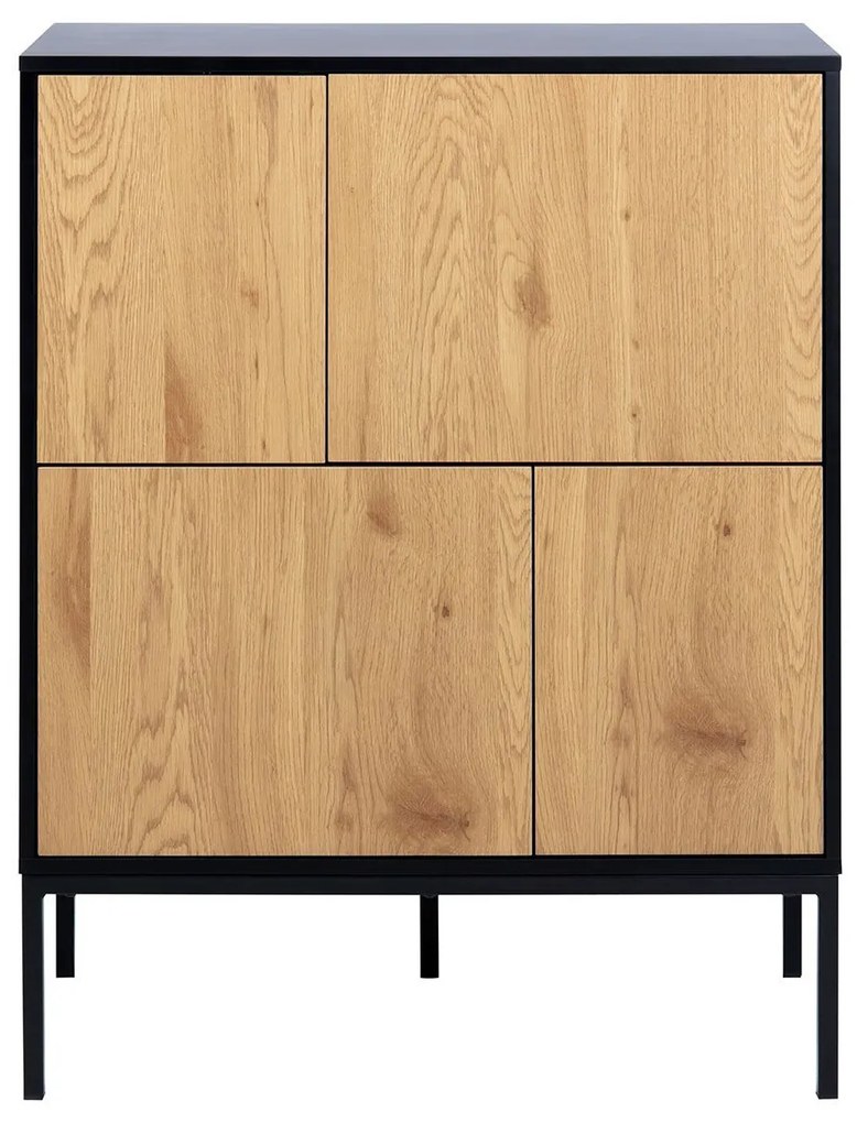 Béžová;čierna Príborník Seaford 103 × 80 × 40 cm ACTONA