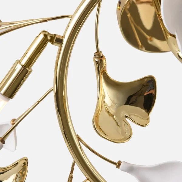 Zuma Line MX2858-6-EGN - Prisadený luster LEAF 6xG9/42W/230V zlatý