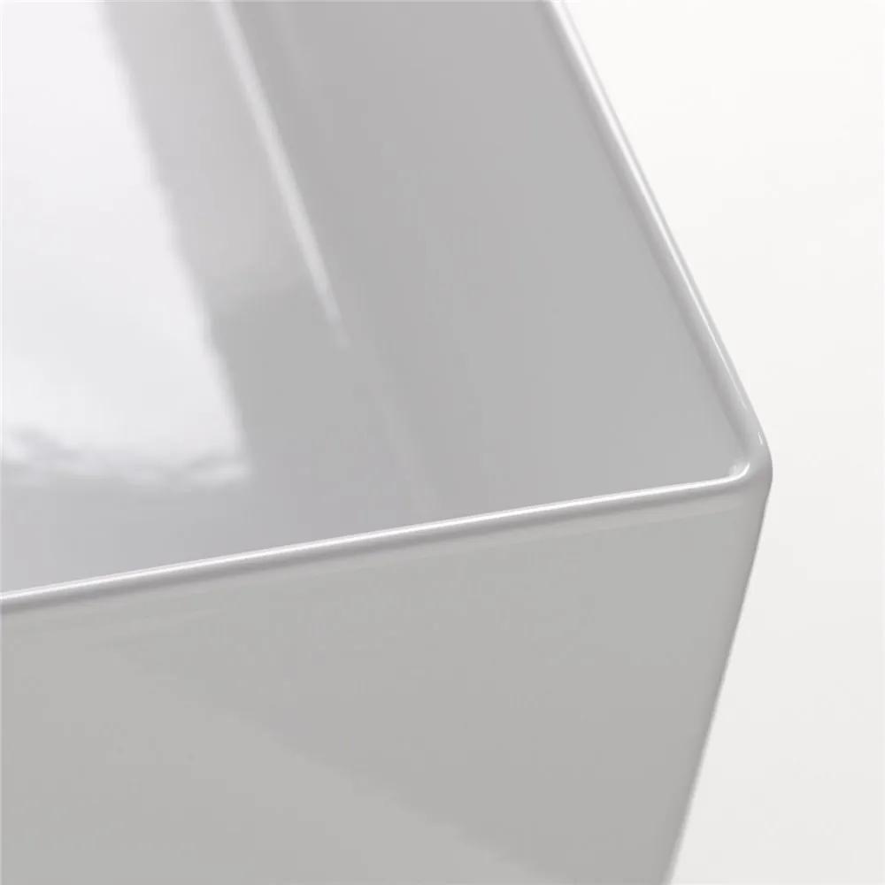 ALAPE EB.ME500 obdĺžnikové zápustné umývadlo bez otvoru, bez prepadu, 500 x 375 mm, biela alpská, s povrchom ProShield, 2226503000