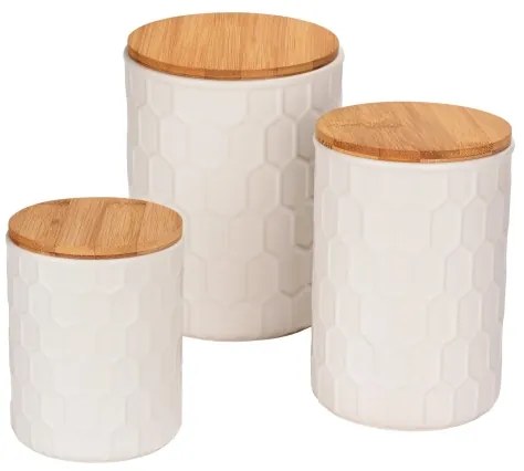 WENKO 54222100 - Úložný box MAYA 13x17 cm biela/hnedá