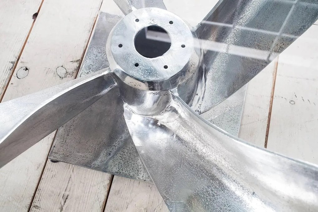 Konferenčný stolík Propeller, 85 cm, strieborný - Skladom na Sk